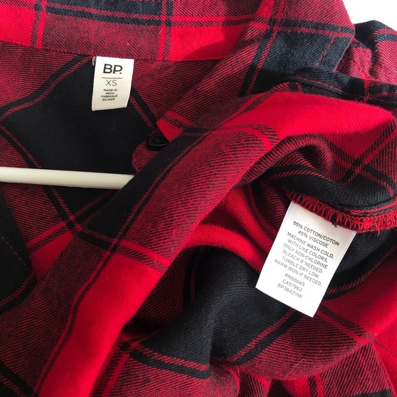 Nordstrom Bp red plaid shirt sz XS - Picture 6 of 10